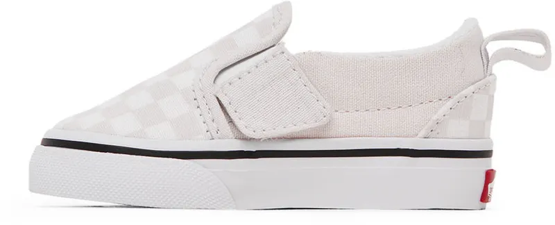 Vans Baby Beige & White Checkerboard Slip-On V (VN0A5EFKBDS)