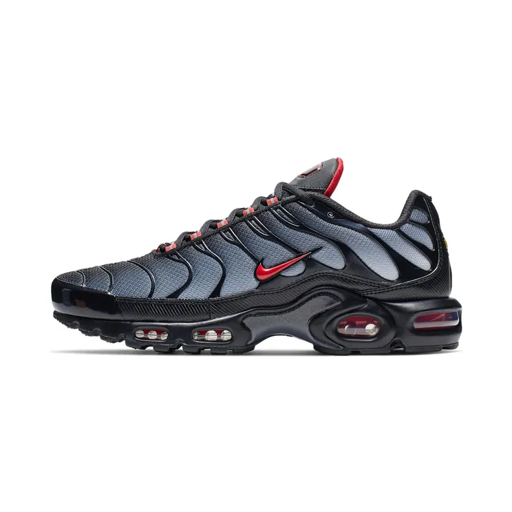 Nike Air Max Plus Black Gradient “Black / Wolf Grey / Metallic Silver / University Red” (CI2299-001)