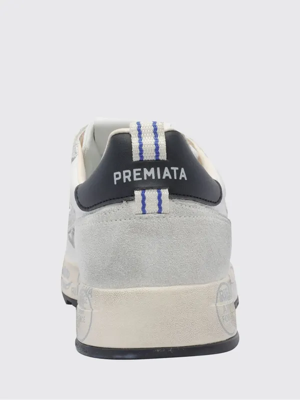Premiata Nous Suede and Mesh Sneakers White (NOUS7233) (3)