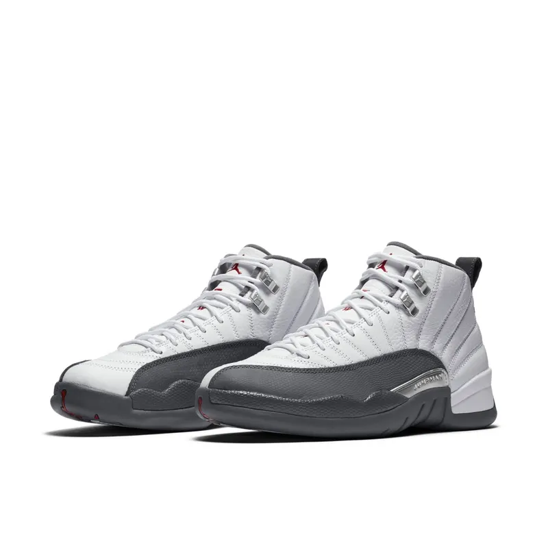 Jordan 12 Retro White Dark Grey White/Dark Grey-Gym Red (130690-160)