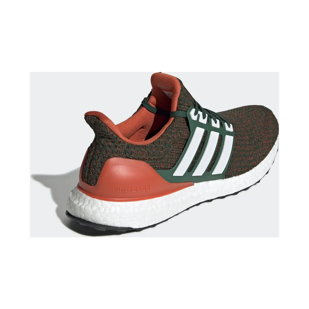 adidas Ultra Boost 4.0 Miami Hurricanes Dark Green/Cloud White/Collegiate Orange (EE3702)