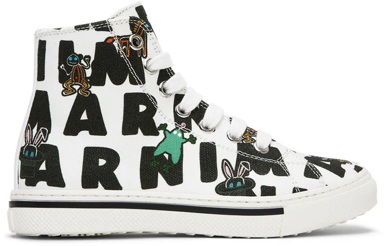 Marni Kids White Graphic High (70401)