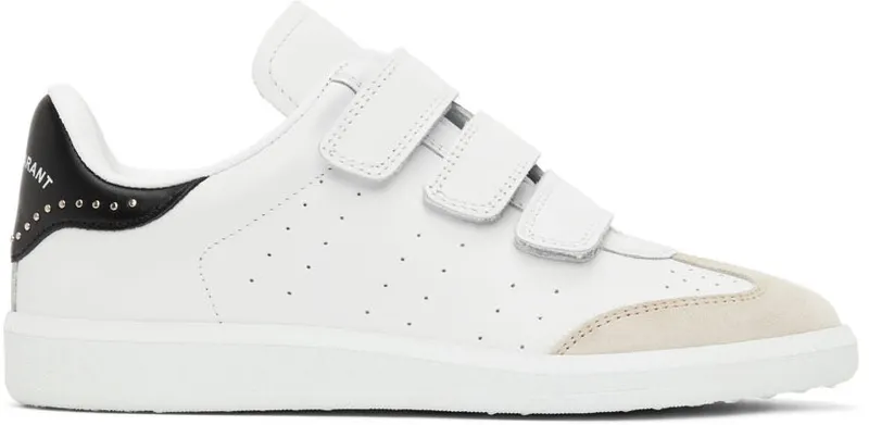 Isabel Marant White & Black Studded Beth Sneakers (BK0031-00M022S)