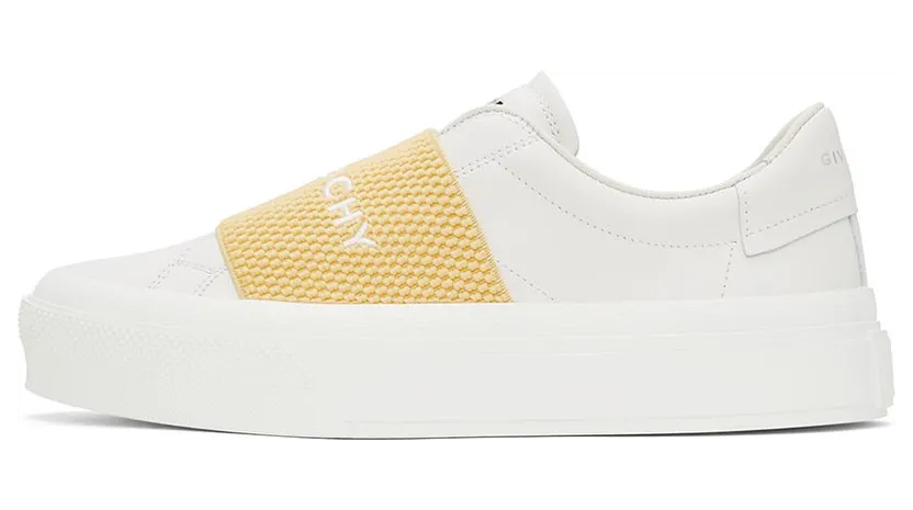 Givenchy White & Yellow City Sport Sneakers (BE0029E1BC111) (3)