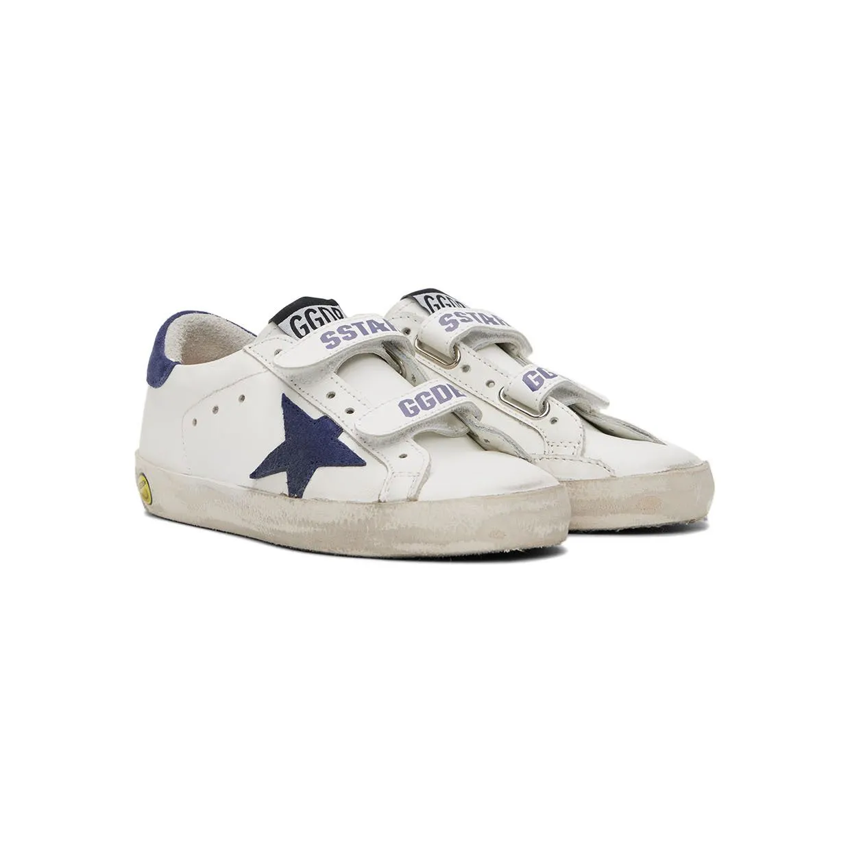 Golden Goose Kids White & Blue Old School Sneakers (GYF00111.F000418.10304) (4)