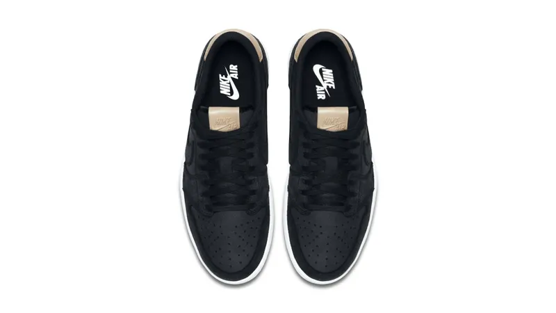 Jordan 1 Retro Low OG Black Vachetta Black/Vachetta Tan-White (905136-010)
