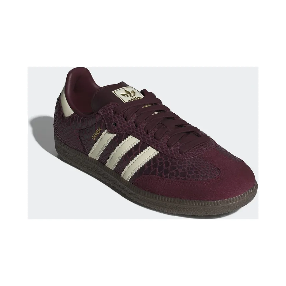 Adidas SAMBA OG Maroon / Cream White / Gold Metallic “Snake” (IH3979)