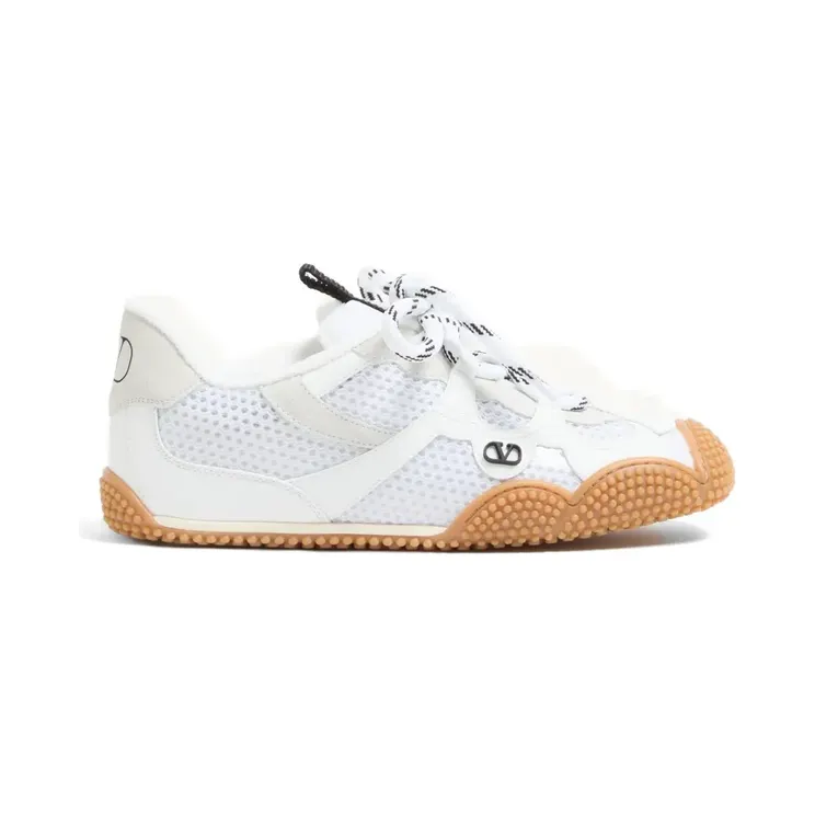 Valentino Garavani Amphibia aus gummiertem Kalbsleder und Spaltleder “White” (WS0NB8SDV)