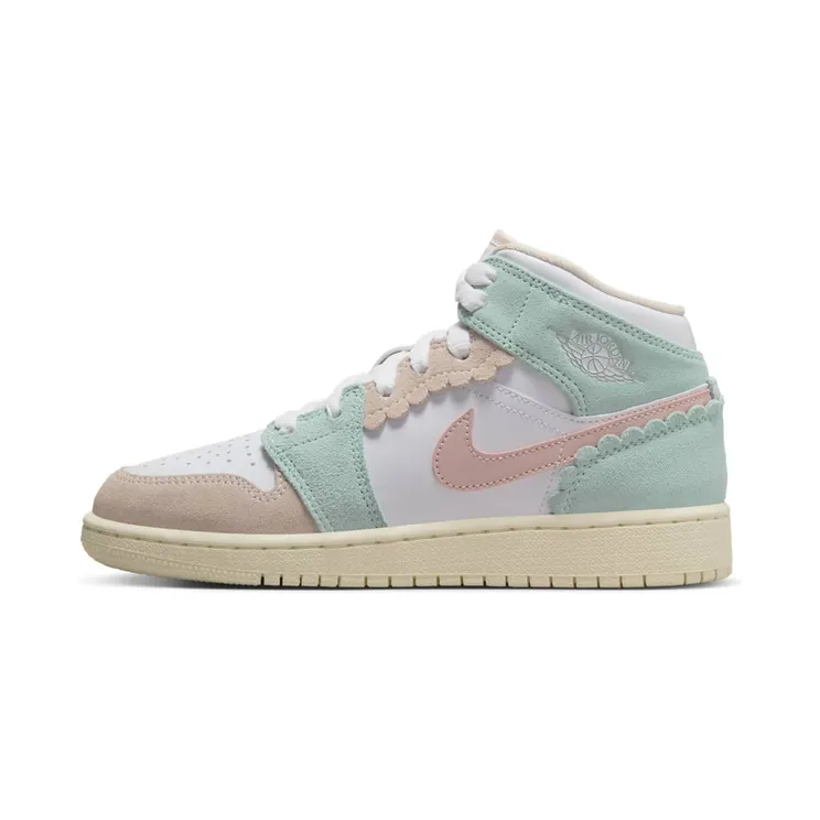 Air Jordan 1 Mid GS “White / Jade Ice / Guava Ice / Pink Oxford” (DZ5361-100)