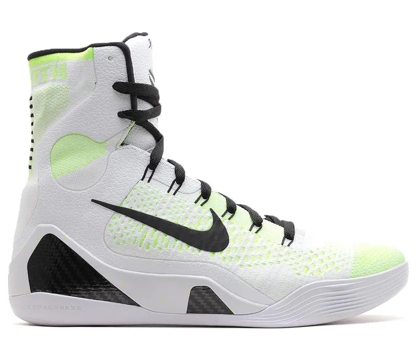 Nike Kobe 9 Elite Premium White Volt Black (678301-107)