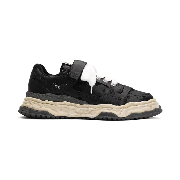 Maison Mihara Yasuhiro Keith OG Sole Film Attached Canvas Low Black White (A15FW711-BLK)