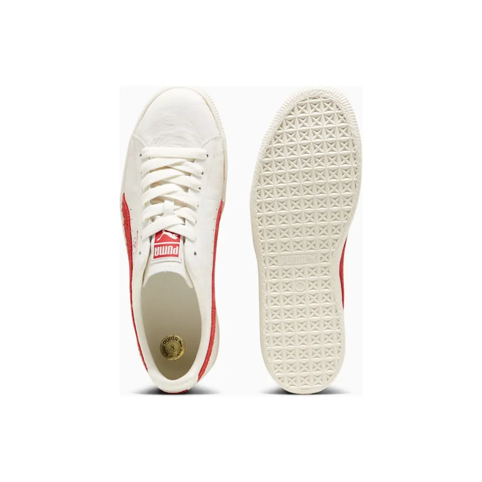 Puma Clyde Neverworn III “Warm White/Chalk Red” (396489-01)