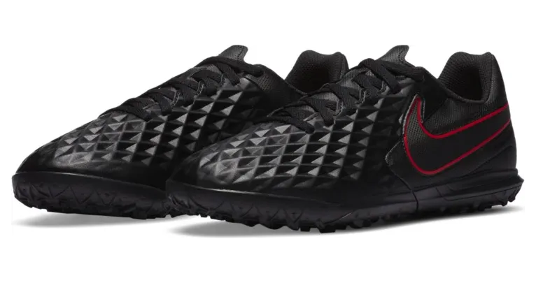 Nike Jr. Tiempo Legend 8 Club TF Fußballschuh für Kunstrasen für jüngere Schwarz (AT5883-060)