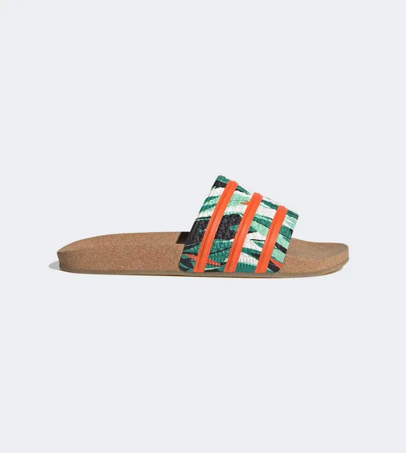 adidas Adilette Cork Badslippers Cloud White / Energy Orange / Core Black (FZ4128)