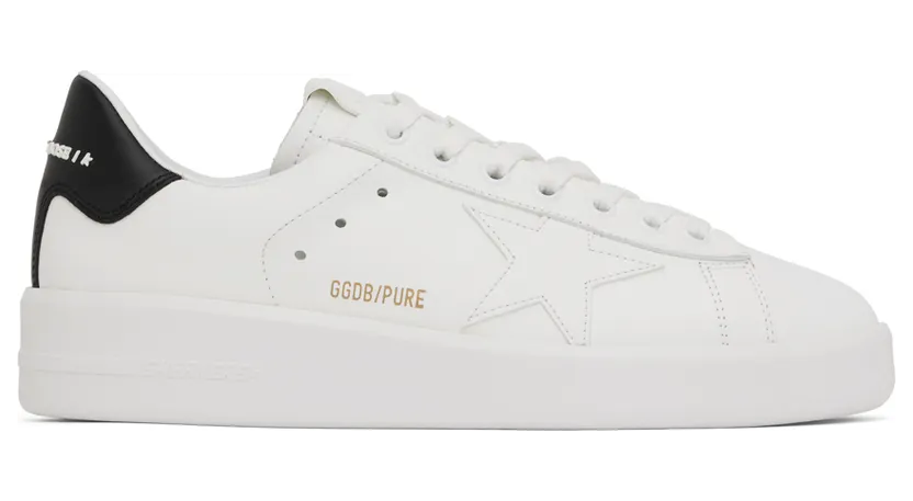 Golden Goose White & Black Purestar Sneakers (GMF00197.F000537.10283)