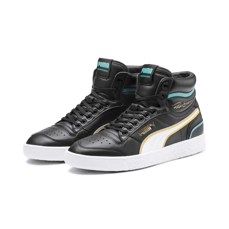 Puma Ralph Sampson Mid OG Black Teal Puma Black/Puma White-Teal (370842-01)
