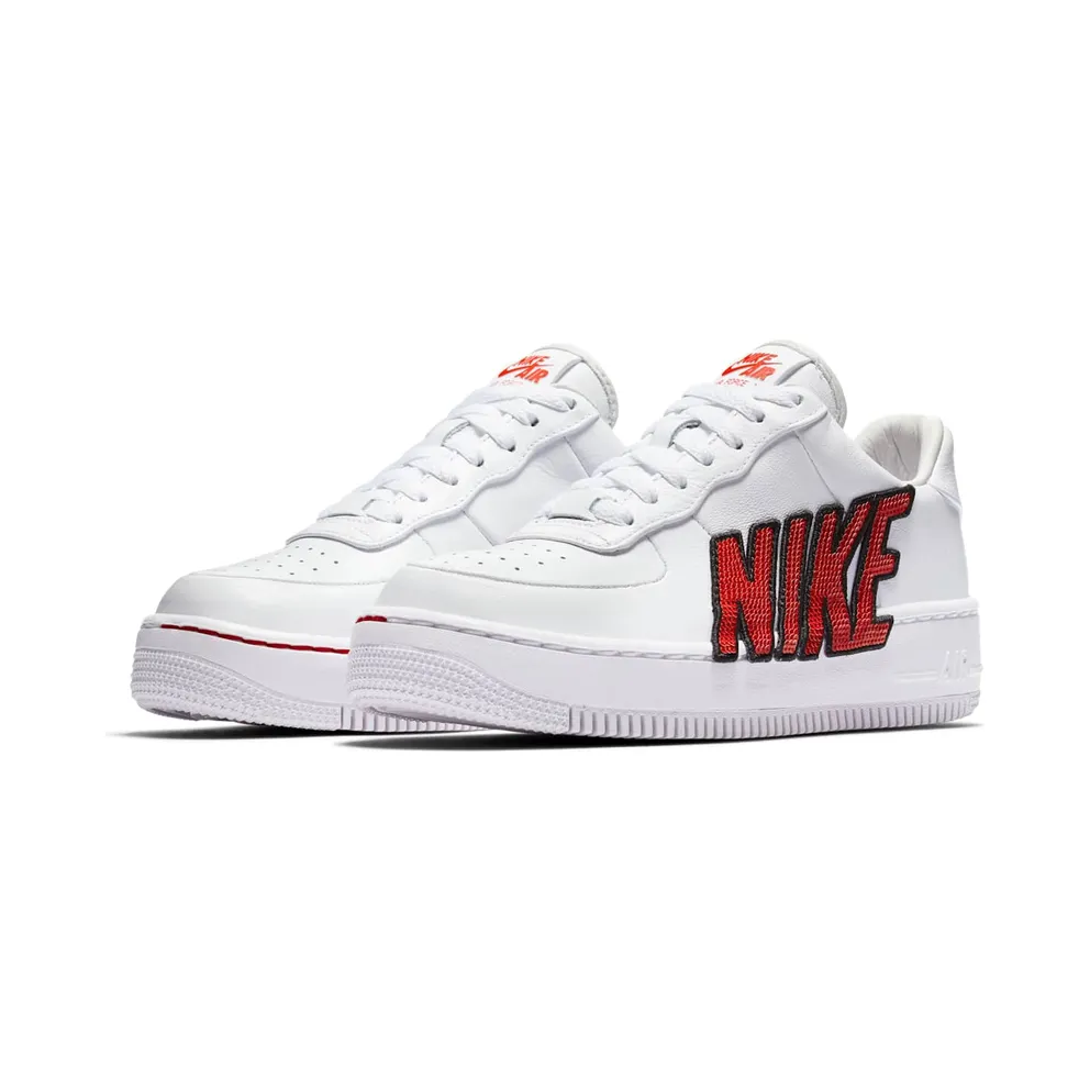 Nike Air Force 1 Upstep Force Is Female White (W) White/White-Black-Habanero Red (898421-101)