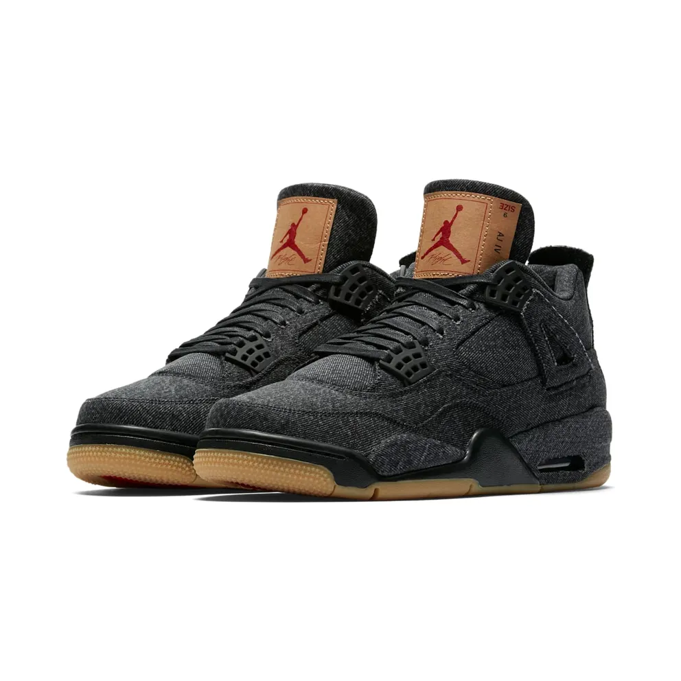 Air Jordan x Levi’s Nike AJ IV 4 Denim Levis Black/Black (With Levis Tag) (2018) (AO2571-001)