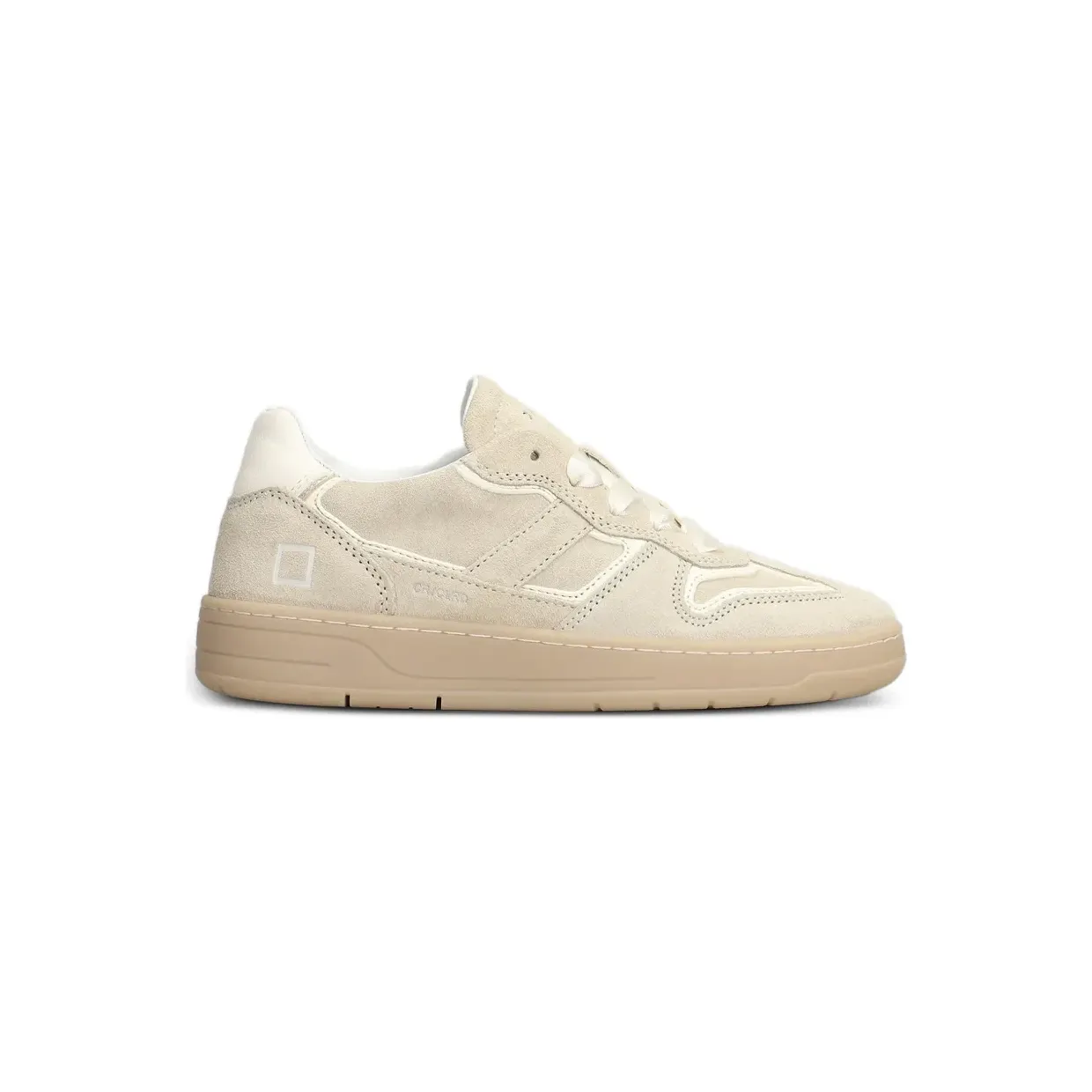 D.A.T.E. Court 2.0 sneakers met vlakken – Beige (W441CICOBI)