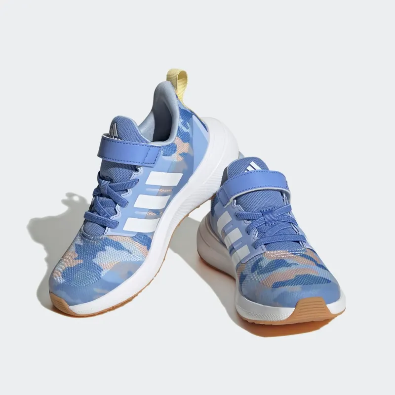 Adidas Fortarun 2.0 Cloudfoam Sport Running Elastic Lace Top Strap Blue Fusion / Cloud White / Almost Yellow (GZ9753)