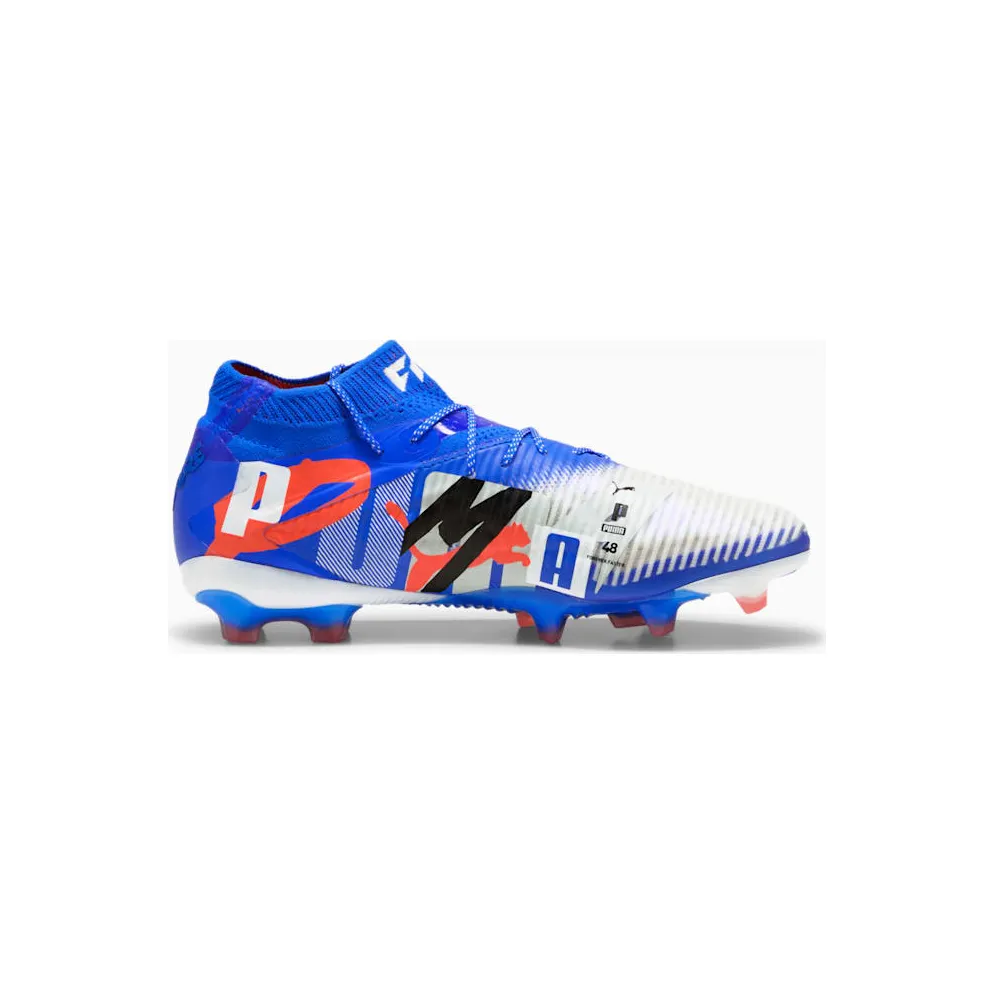 Puma Future 8 Ultimate Forever FG White Ultra Blue Feather Gray Black Glowing Red (108420-01)