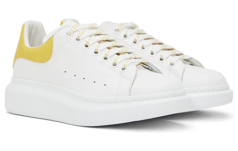 Alexander McQueen White & Yellow Oversized Sneakers (625162WIBNG) (4)