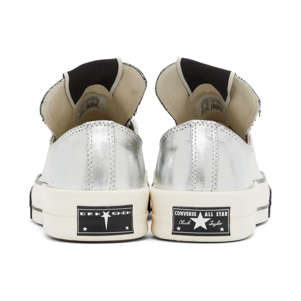 Rick Owens Drkshdw Silver Converse Edition Turbodrk Chuck 70 Low (DC01BX292 A01R0)