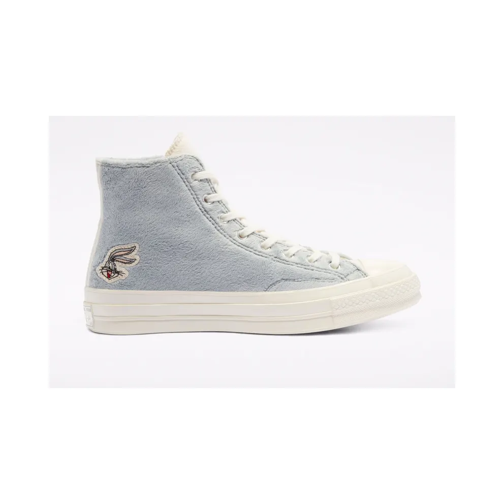 Converse Grey and Off-White Looney Tunes Edition Chuck 70 High Sneakers (169222C)