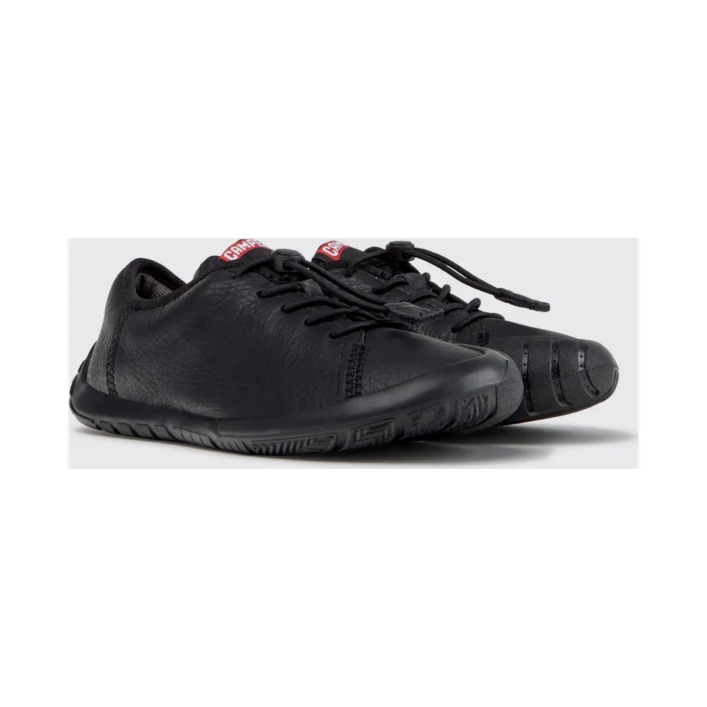 Camper Kid’s Peu Path Leather Slip-On with Elastic Laces Black (K800707-007PEUPATH0)