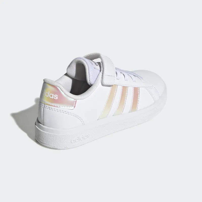 Adidas Grand Court Lifestyle Court Elastic Lace and Top Strap Cloud White / Iridescent / Cloud White (GY2327)