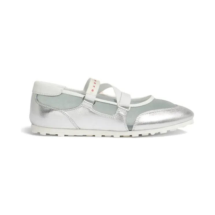 Marni mit überkreuzten Riemen “Silver” (SNZW020900P7709)