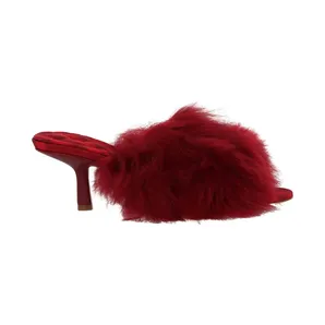 Burberry Jackie Shearling Mules Berry (8077590)
