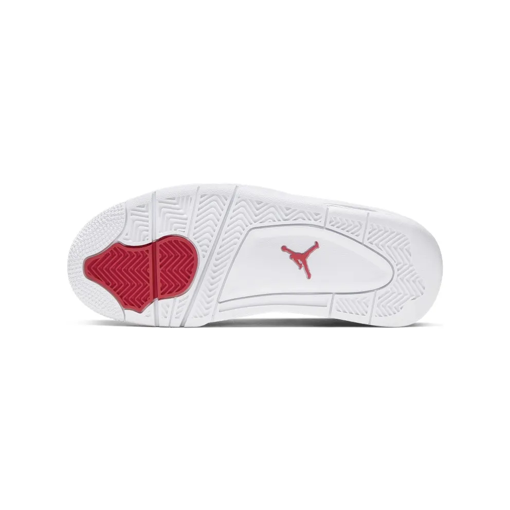 Jordan 4 Retro Metallic Red (GS) White/University Red-Metallic Silver (408452-112)