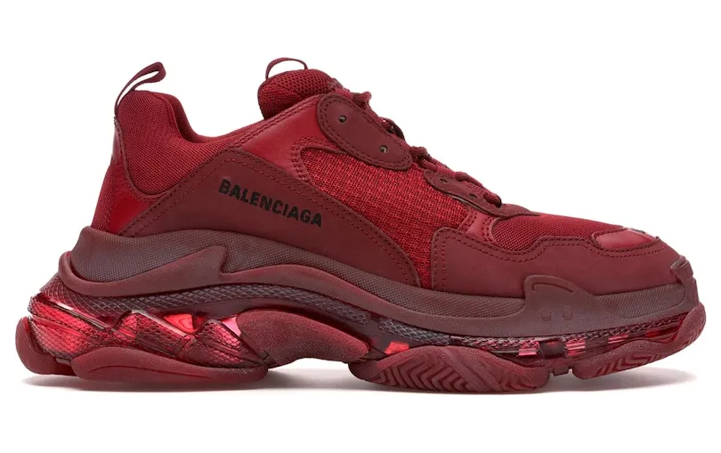 Balenciaga Triple S Burgundy Red