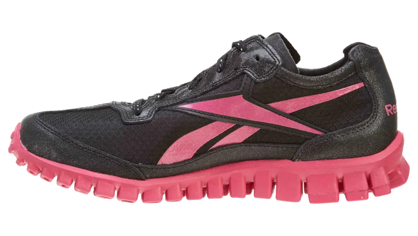 Reebok Realflex Run GS “BLACK OVERTLY PINK/SILVER” (J87405-405)