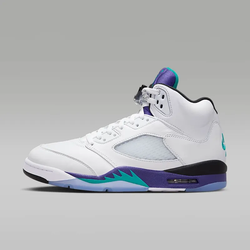 Air Jordan 5 Retro OG “White / Grape Ice / Black / New Emerald” (HQ7978-100)