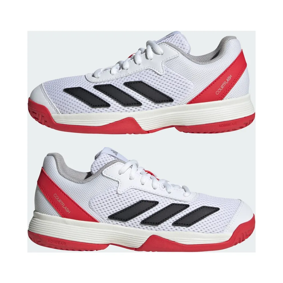 Adidas Courtflash Tennis Kids Cloud White / Core Black / Lucid Red (JI2448)