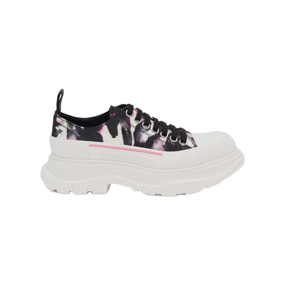 Alexander McQueen Watercolour Graffiti Tread Slick White Black Pink (733065W4PM18893)