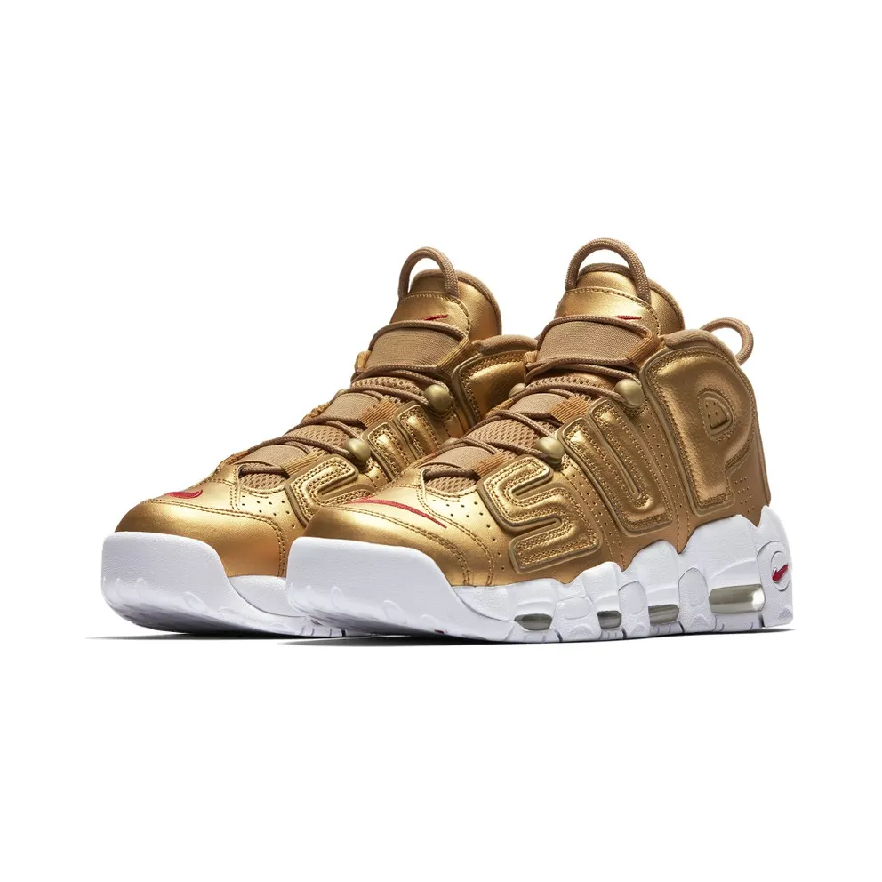 Nike Air More Uptempo Supreme “Suptempo” Gold Metallic Gold/White (902290-700)