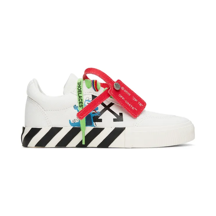 Off-White Kids White Monsters Vulcanized Sneakers (OBIA003F22FAB0010145)