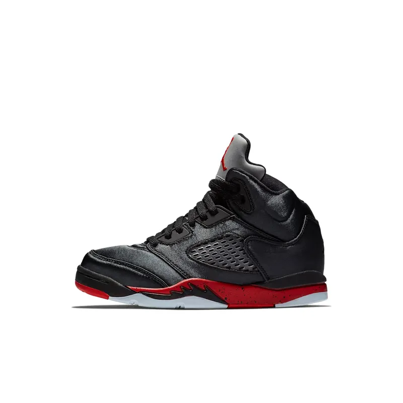 Jordan 5 Retro Satin Bred (PS) Black/University Red (440889-006)