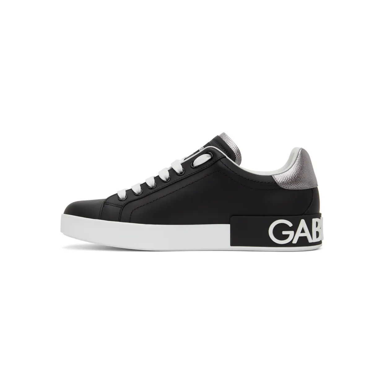 Dolce & Gabbana Black & White Portofino Sneakers (CS1760 AH527) (3)