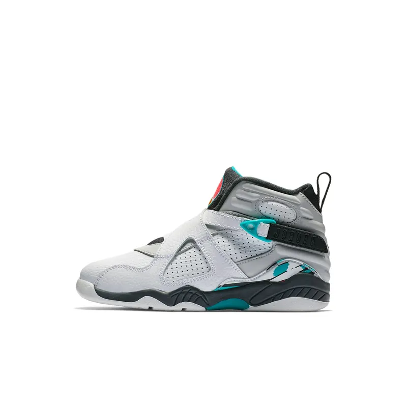 Jordan 8 Retro South Beach (PS) White/White-Turbo Green-Neutral Grey (305369-113)