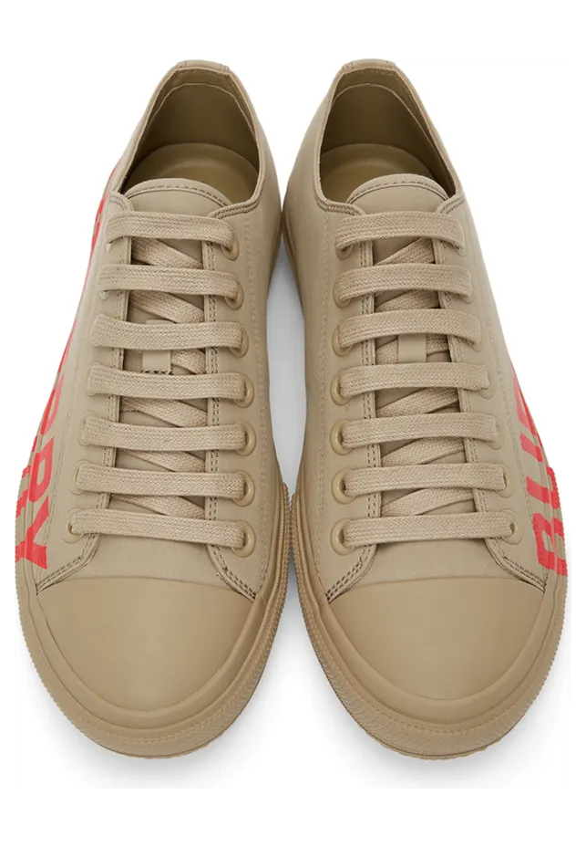 Burberry Beige Larkhall M Logo Sneakers (8037648) (5)