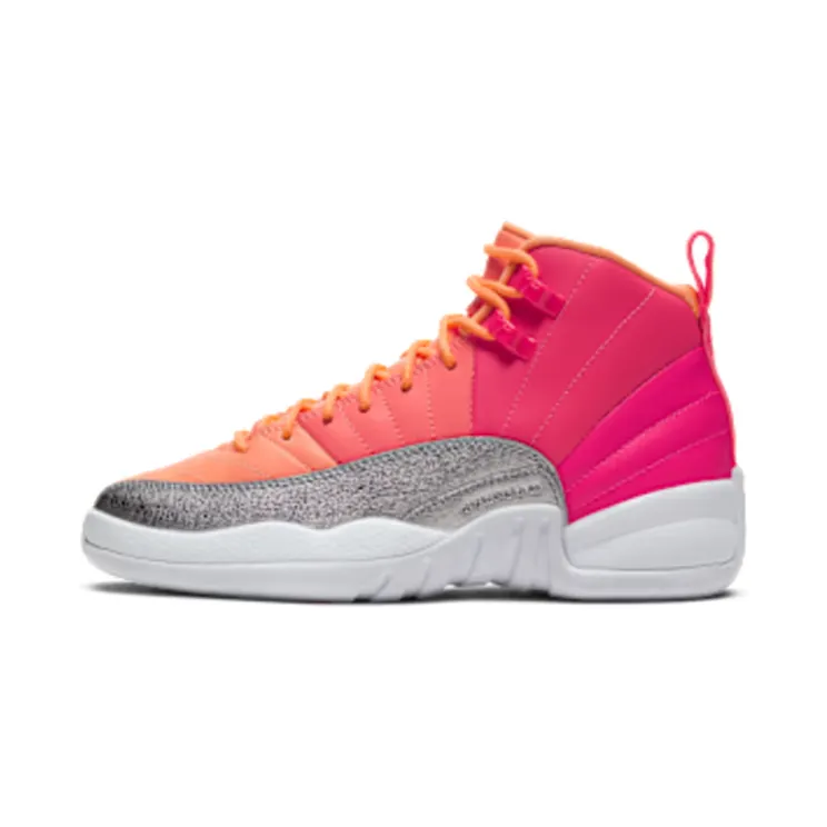 Air Jordan 12 Retro’Sunrise’ GS “Racer Pink / Hot Punch / Bright Mango / White” (510815-601)