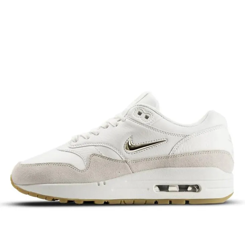 Nike Air Max 1 Jewel Summit White (W) Summit White/Metallic Gold Star-Light Bone (AA0512-100)