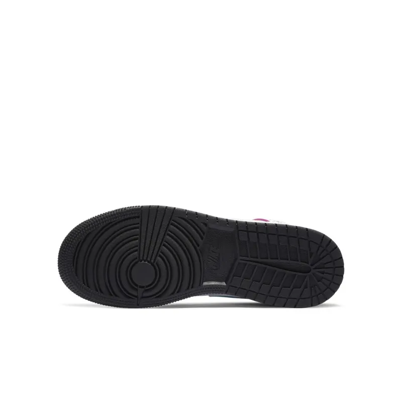 Jordan 1 Mid White Black Cyber Pink (GS) White/Cyber-Active Fuchsia-Black (CZ9835-100)