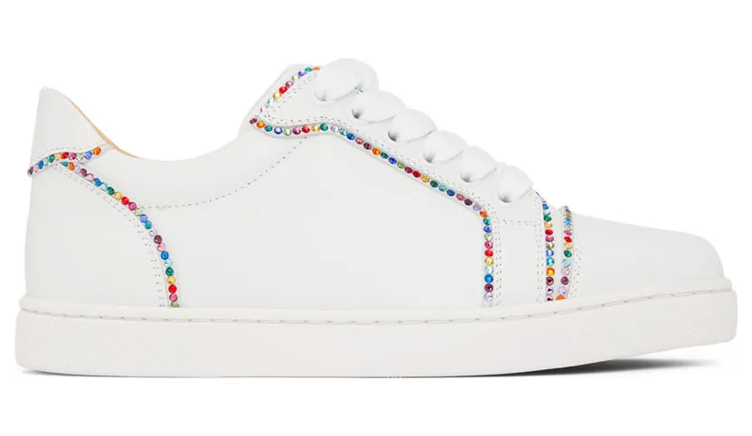 Christian Louboutin White Bordo Strass Sneakers (1220750)