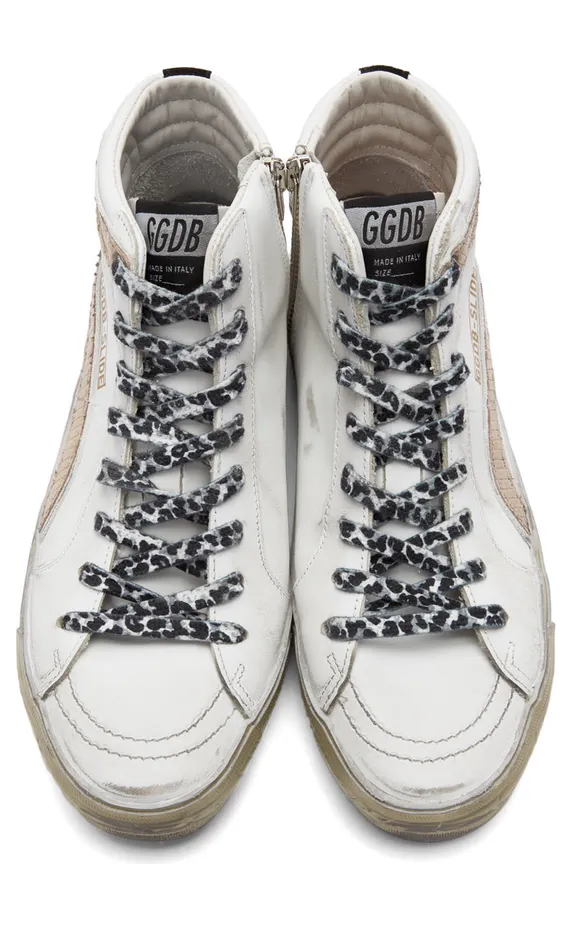 Golden Goose White Slide Leather Sneakers (GWF00115.F002452.10874) (5)