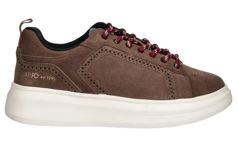LIU JO Sneakers met geperforeerd detail – Bruin (7G5015PX002S1804)
